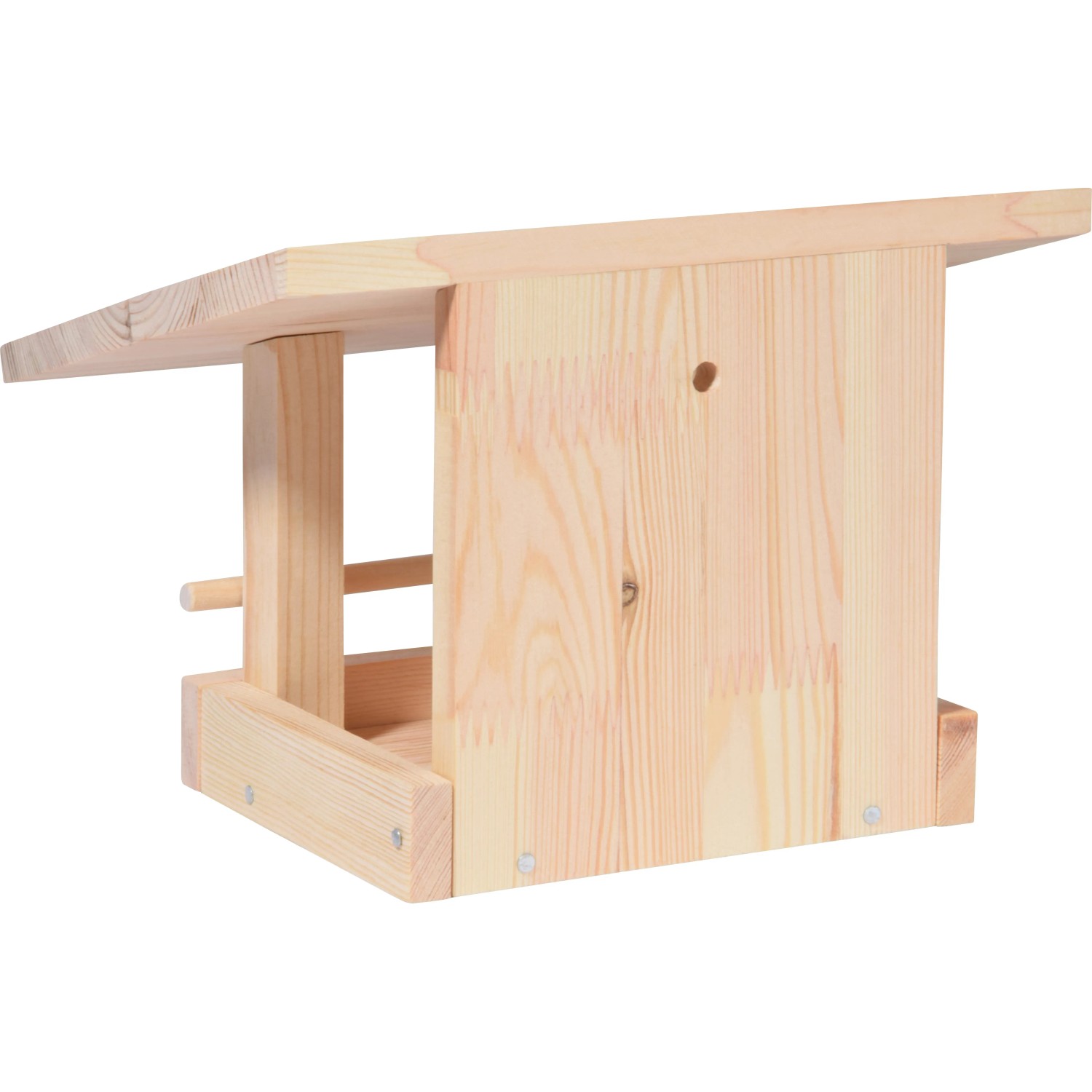 Dobar Vogelfutterhaus Bausatz aus Kiefernholz, unbehandelt, zur individuellen Gestaltung.