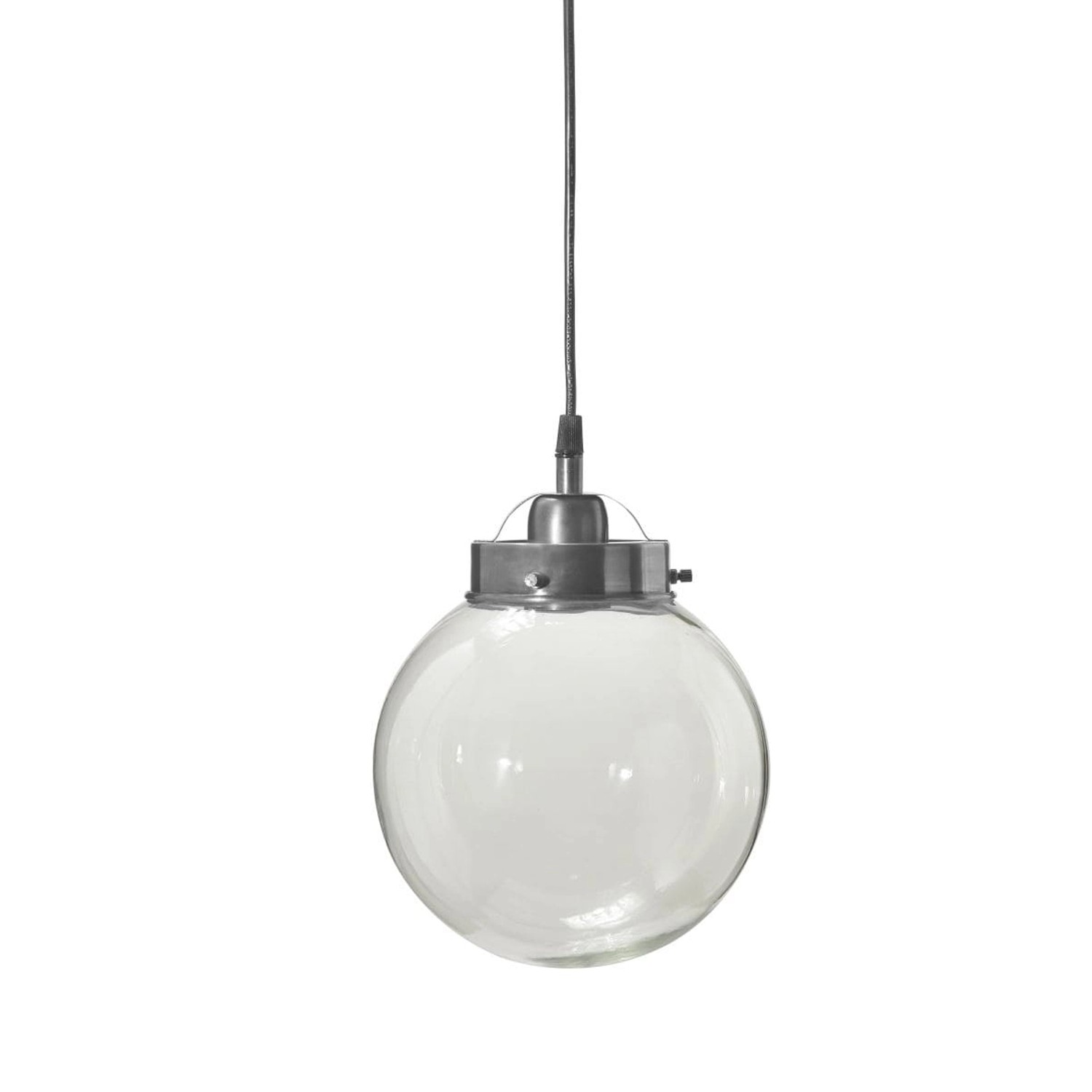 PR Home Hängeleuchte Normandy, Ø 20 cm, silber antik, Glas günstig online kaufen