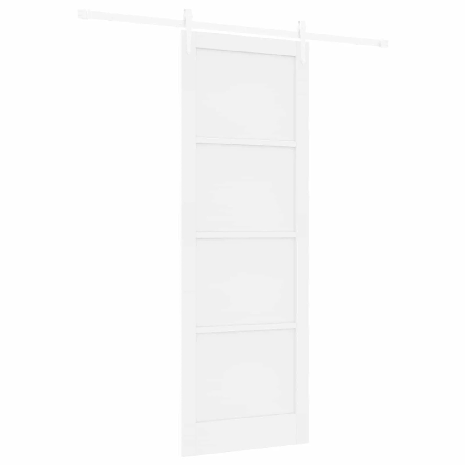 vidaXL Schiebetür ORKDAL Weiß 83 x 232 cm Massives Kiefernholz 3445590