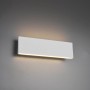 Weiße, matte LED-Wandlampe Concha, 2-flammig, 6 W, für stimmungsvolle Beleuchtung.