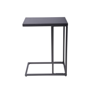Rechteckiger, schwarzer Gartentisch Dorea von Garden Pleasure, 30,5x43 cm, aus Stahl.