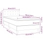 vidaXL Boxspringbett Creme 90x190 cm mit Matratze und Maßen.