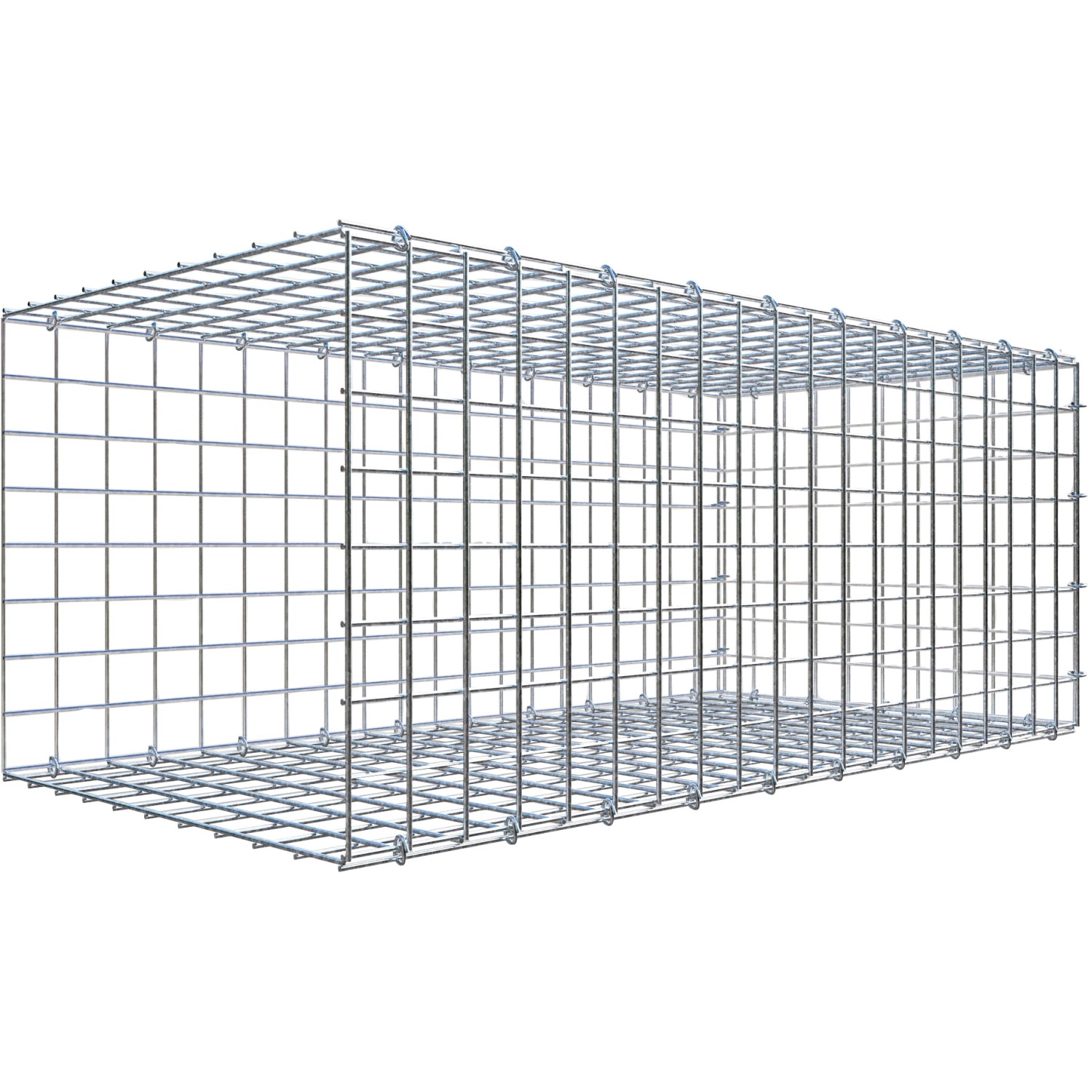 Thumbnail - Gabiona C-Ring-Gabione-Anbaukorb Typ 2 40 x 100 x 50 cm Maschenw 5 x 5 cm