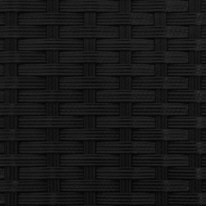Detailaufnahme: Schwarzes Poly-Rattan Geflecht des vidaXL Outdoor-Sofas.