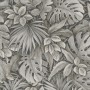 Marburg Vliestapete Botanica Floral Braun: Detailansicht des braunen Blätter-Motivs.