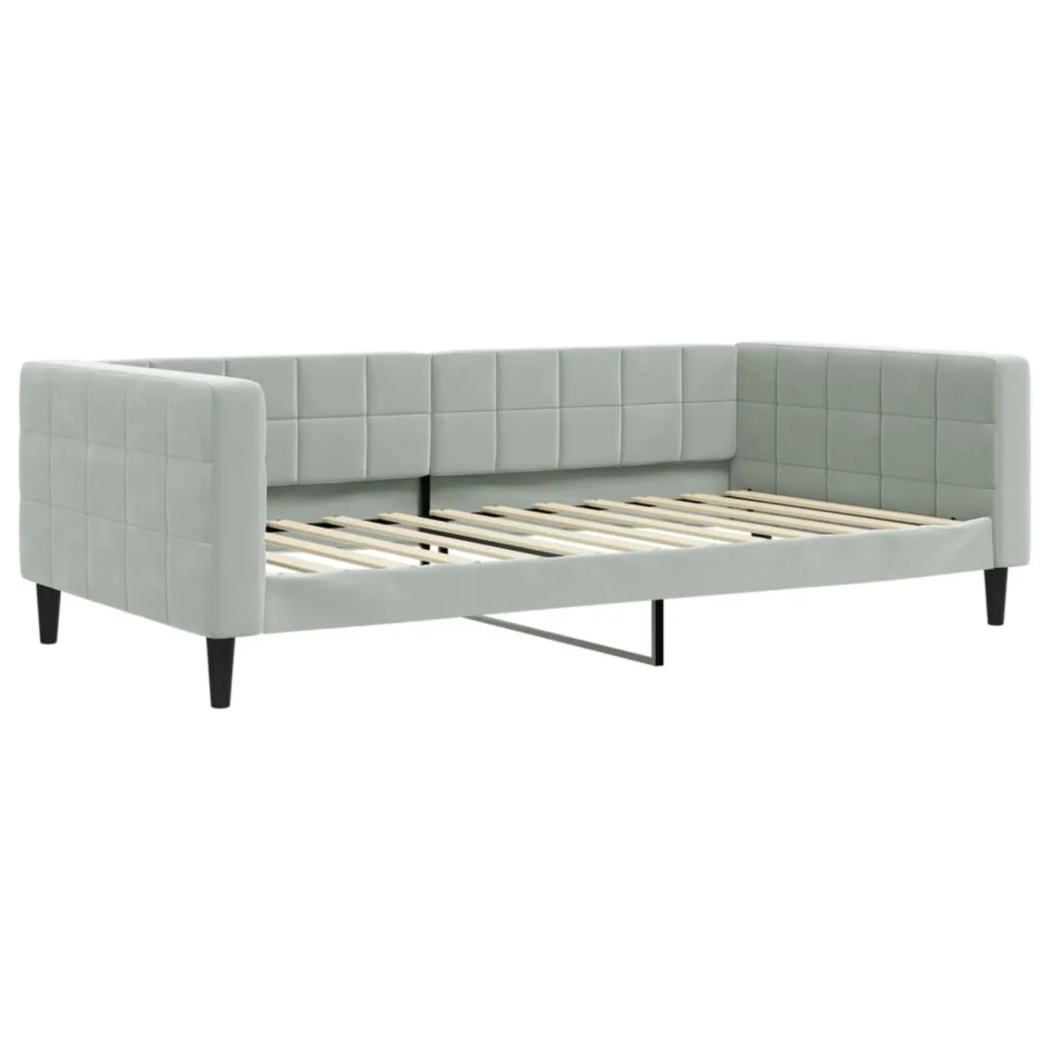 vidaXL Tagesbett Hellgrau 100x200 cm Samt 354015