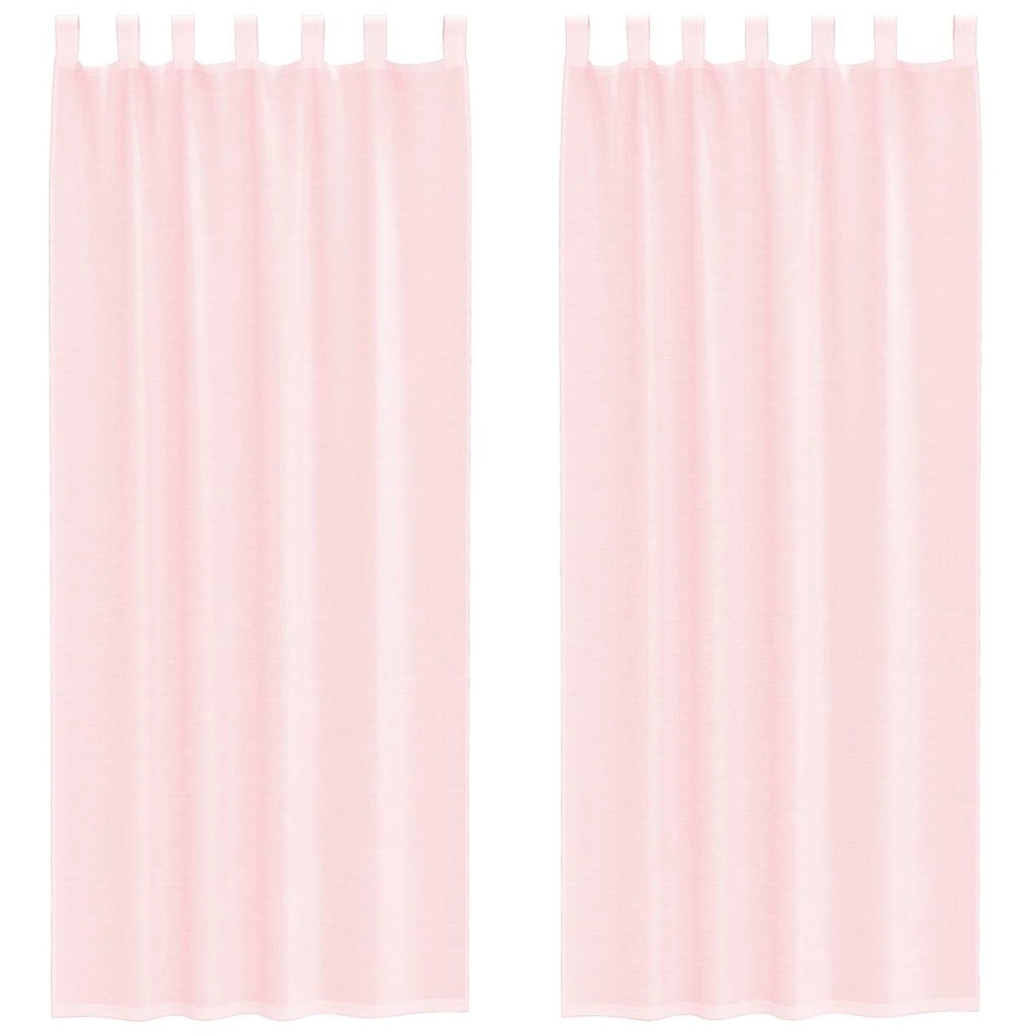 vidaXL Voile Vorhänge mit Stangentaschen 2 Stk Hellrosa 4102190 günstig online kaufen