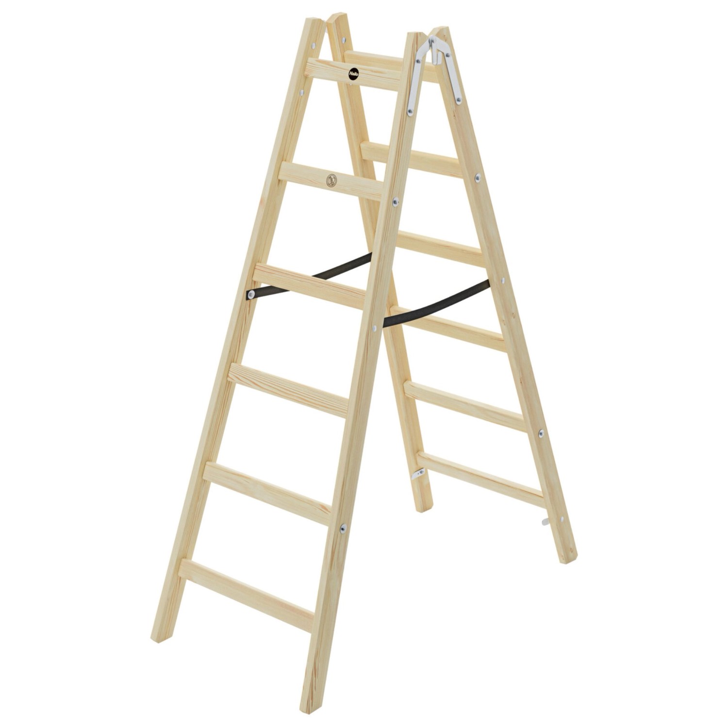 Hailo Holz-Doppelsprossenleiter H40 StandardLine 2 x 6 Sprossen