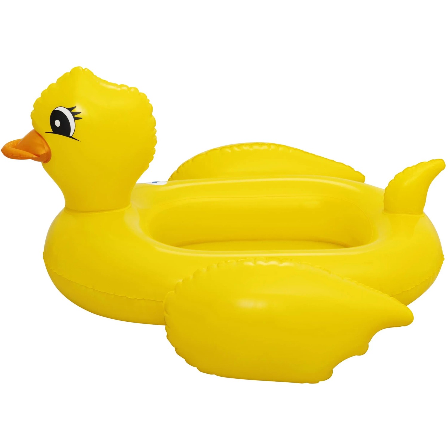 Gelbes Bestway Kinder-Schlauchboot Ente mit Lautsprecher, 98x95x61 cm, für Badespaß.