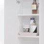 Vicco Badschrank Gloria Weiß 33 x 84 mit 2 Regalböden_6