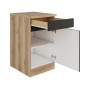 Optifit Unterschrank Noah420, 50 cm breit, Anthrazit/Wildeiche Dekor mit Schublade und Tür.