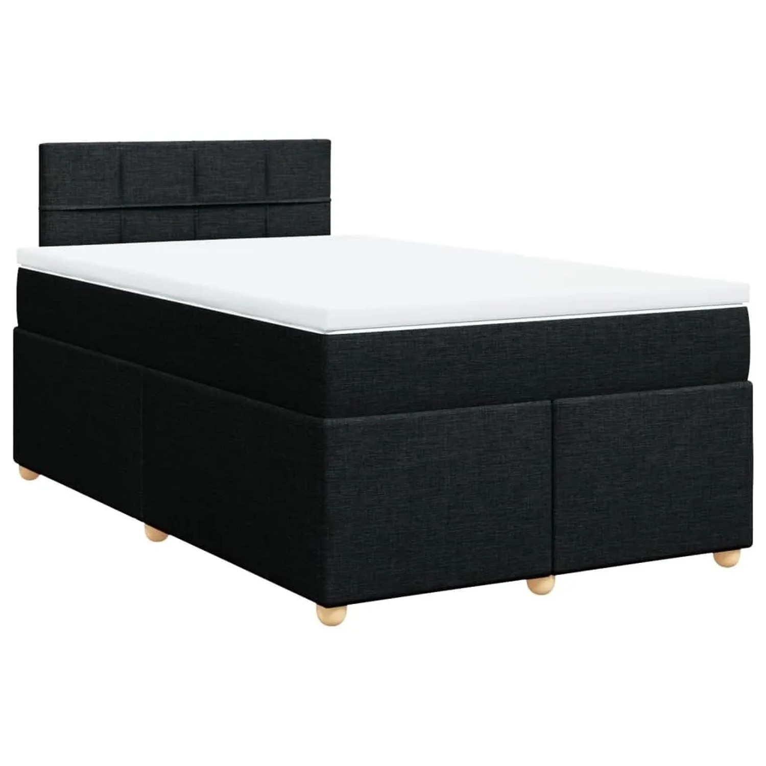 vidaXL Boxspringbett mit Matratze Schwarz 120x190 cm Stoff 3288921 günstig online kaufen