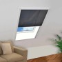 vidaXL Insektenschutz-Plissee für Fenster, 80x100 cm, Aluminiumrahmen, schwarzes Netz.