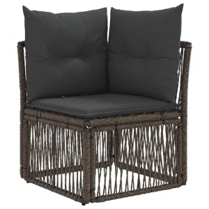 vidaXL Gartensofa-Set 6-Tlg Grau Poly-Rattan 3434156
