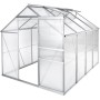 Tectake Gewächshaus Ohne Fundament 7 7 M³ Aluminiumrahmen 250 x 185 x 195 cm Transparent