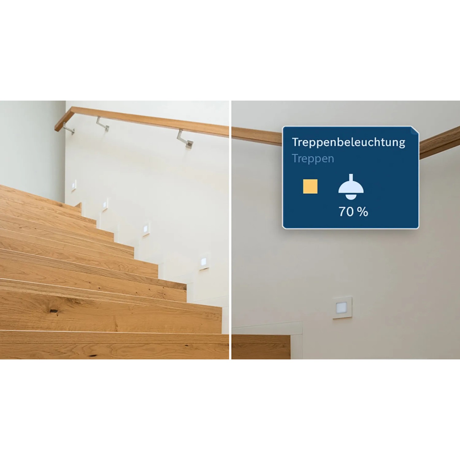 Bosch Smart Home Dimmer für Treppenbeleuchtung, Steuerung per App.