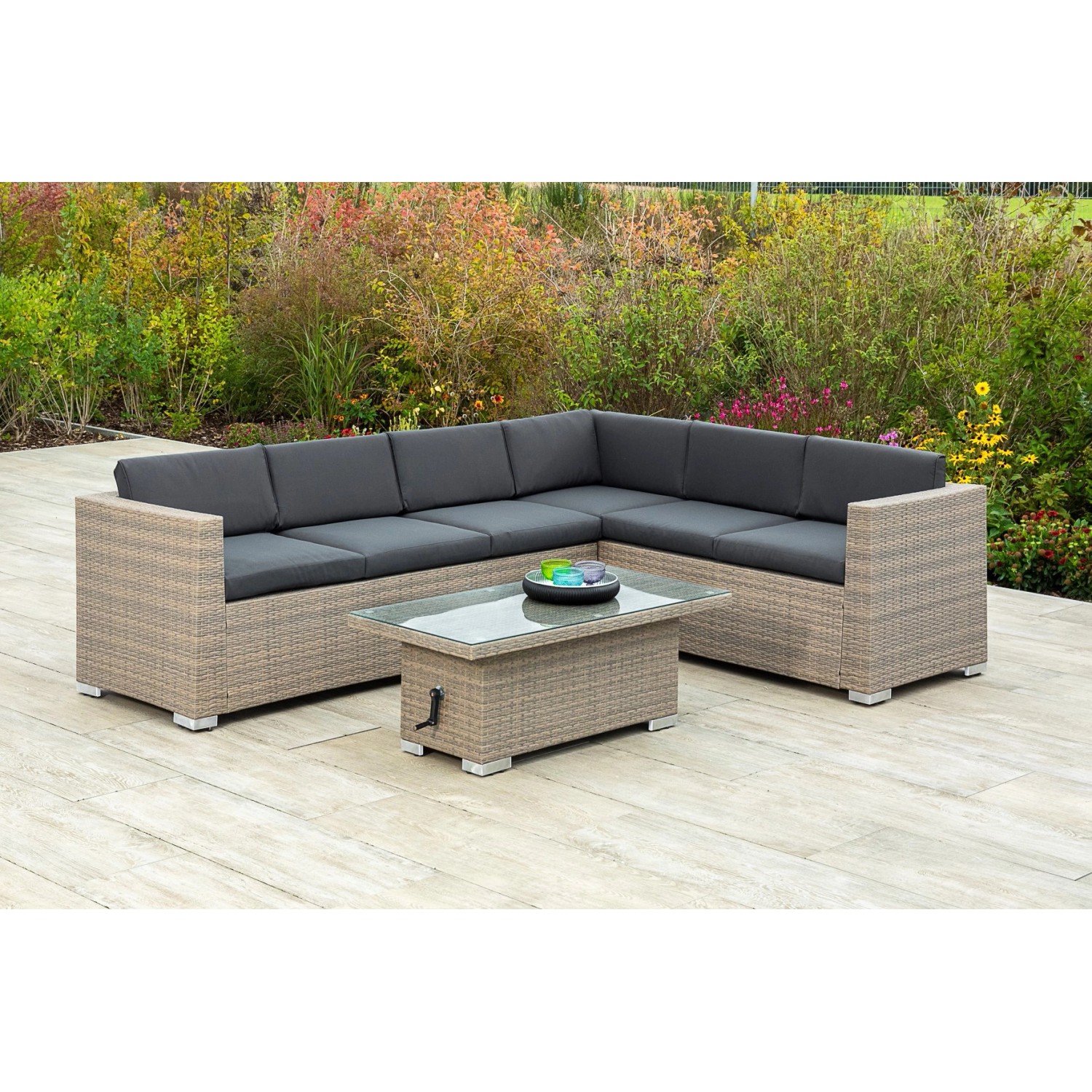 Merxx Bellante Garteneck-Set inkl. Höhenverstellbaren Tisch günstig online kaufen