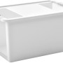 Weiße Kis Aufbewahrungsbox Bi Box L (40 l) mit Deckel, Griffen und Sichtfenster.