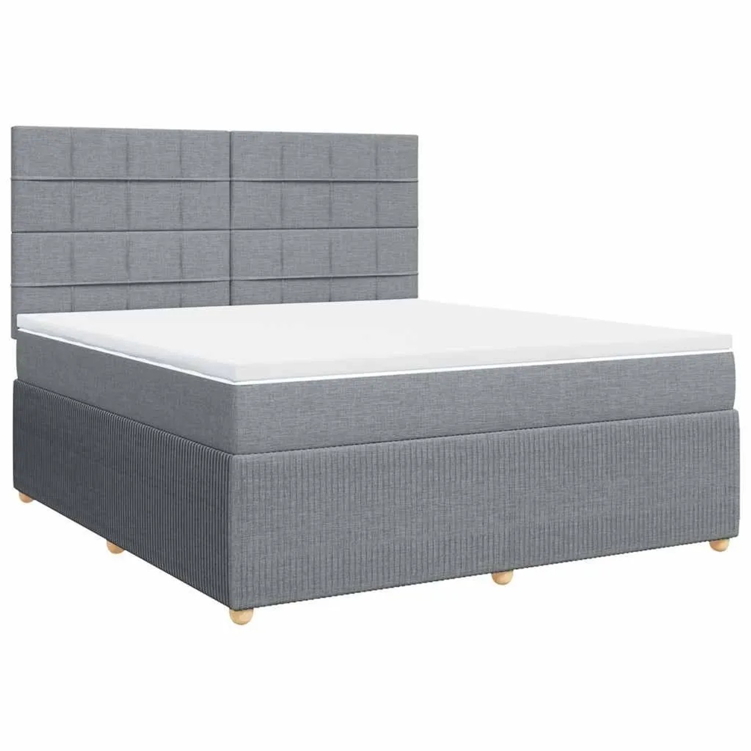 vidaXL Boxspringbett mit Matratze Hellgrau 180x200 cm Stoff 3292135 günstig online kaufen