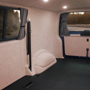 Beige KARAT Nadelfilz Superflex Innenraumverkleidung im Fahrzeug, zuschneidbar.