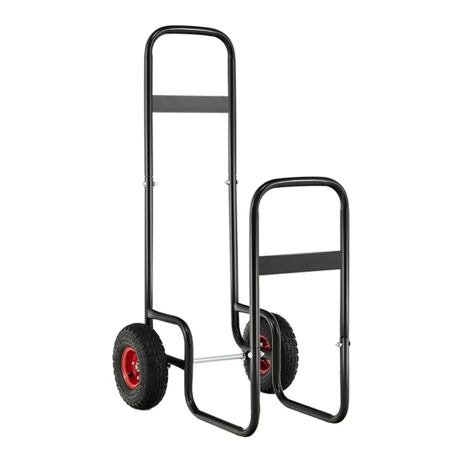 Costway Kaminholzwagen Holzwagen mit Rollen Bis 100 kg Schwarz
