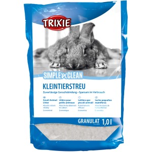 Trixie Simple'n'Clean Silikatstreu 1l für Kleintiere, staubarm und geruchsbindend.