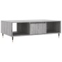 Grauer Couchtisch Sonoma 104x60 cm mit Fächern und Holzwerkstoff-Optik.