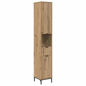 VidaXL Badezimmerschrank in Artisan-Eiche mit Schublade und Tür, 190cm hoch.