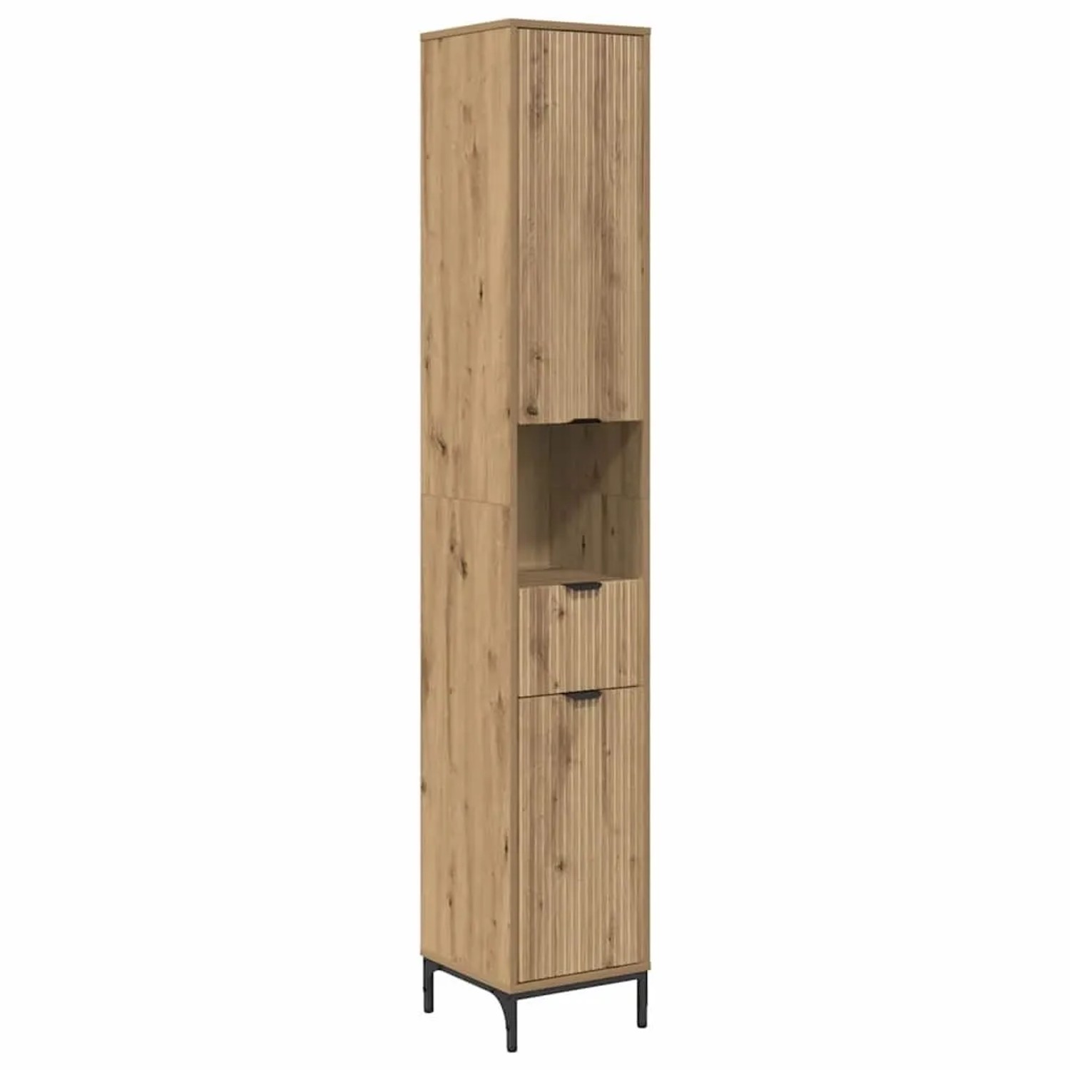 vidaXL Badezimmerschrank mit Speicher Artisan-Eiche 31,5 x 33 x 190 cm 883413