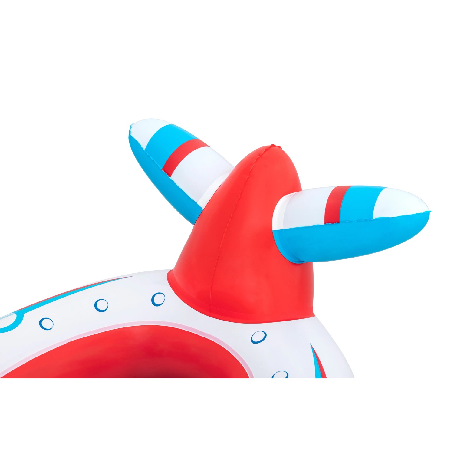 Detailaufnahme: Bestway Kinder-Schlauchboot Lil' Navigator Flugzeug, rot/weiß/blau.