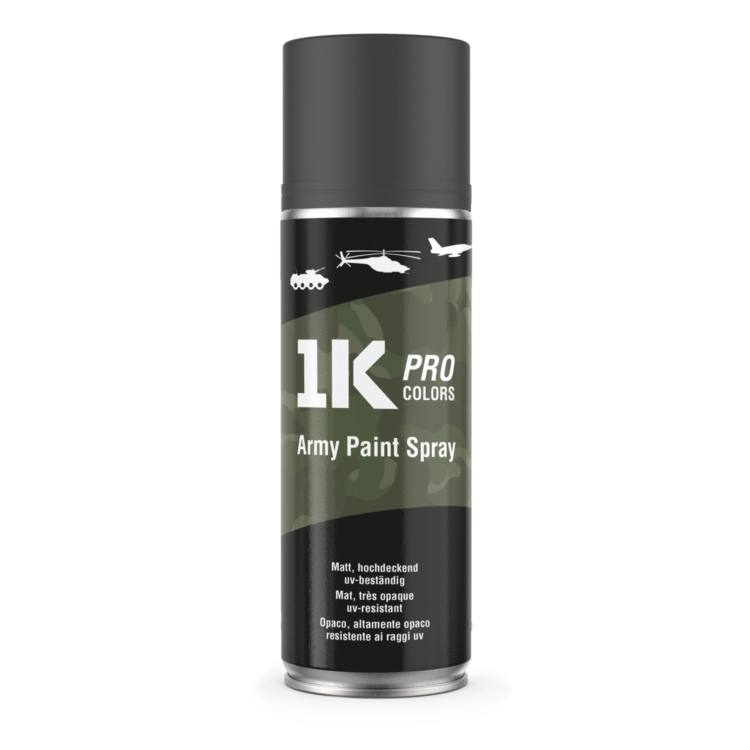 1K PRO COLORS Militär Spraydose 400ml Matt Nato Grün