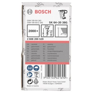 Bosch Stauchkopfnagel SK64-20 38G 38 mm Verzinkt 2000 Stück