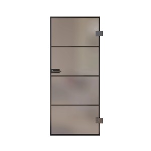 Skyscope Portal Drehtür-Set Slimwork Typ 9 Glas Satiniert 959 x 2.097 mm DIN R