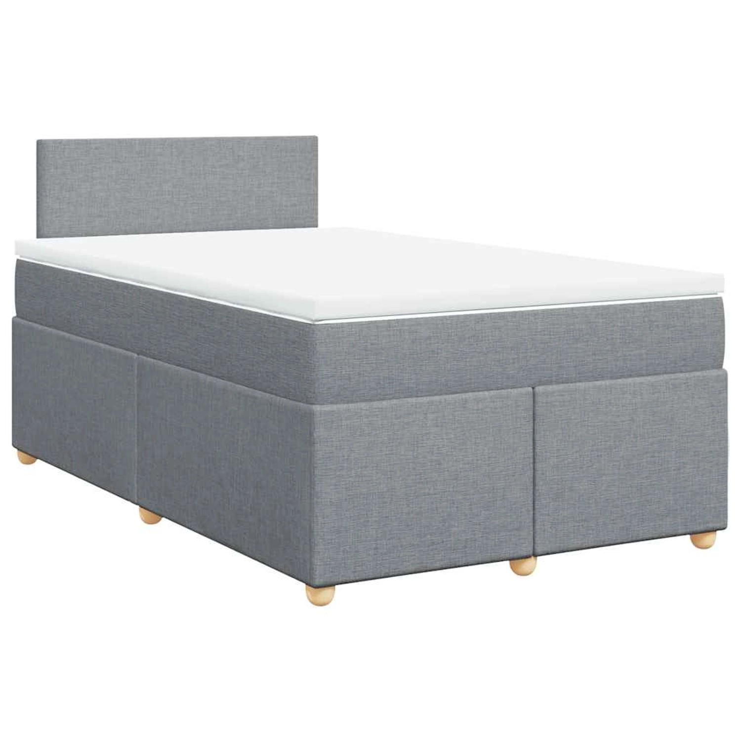 vidaXL Boxspringbett mit Matratze Hellgrau 120x190 cm Stoff 3286612 günstig online kaufen