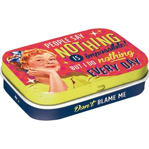 Nostalgic-Art Pillendose mit Retro-Motiv "Nothing Is Impossible", ideales Geschenk.