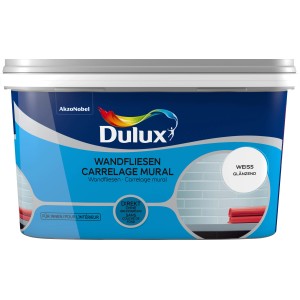 Eimer Dulux Fresh Up Wandfliesenlack, Weiß Glänzend, 2 Liter. Fliesenfarbe für Bad und Küche.