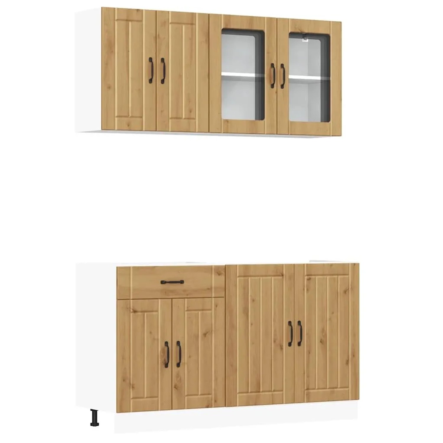vidaXL 4 Tlg Küchenschrank-Set Kalmar Artisan-Eiche Holzwerkstoff 3314870 günstig online kaufen
