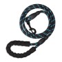 Relaxdays Hundeleine Nylon Schwarz Gepolstert Reflektierend 150 cm