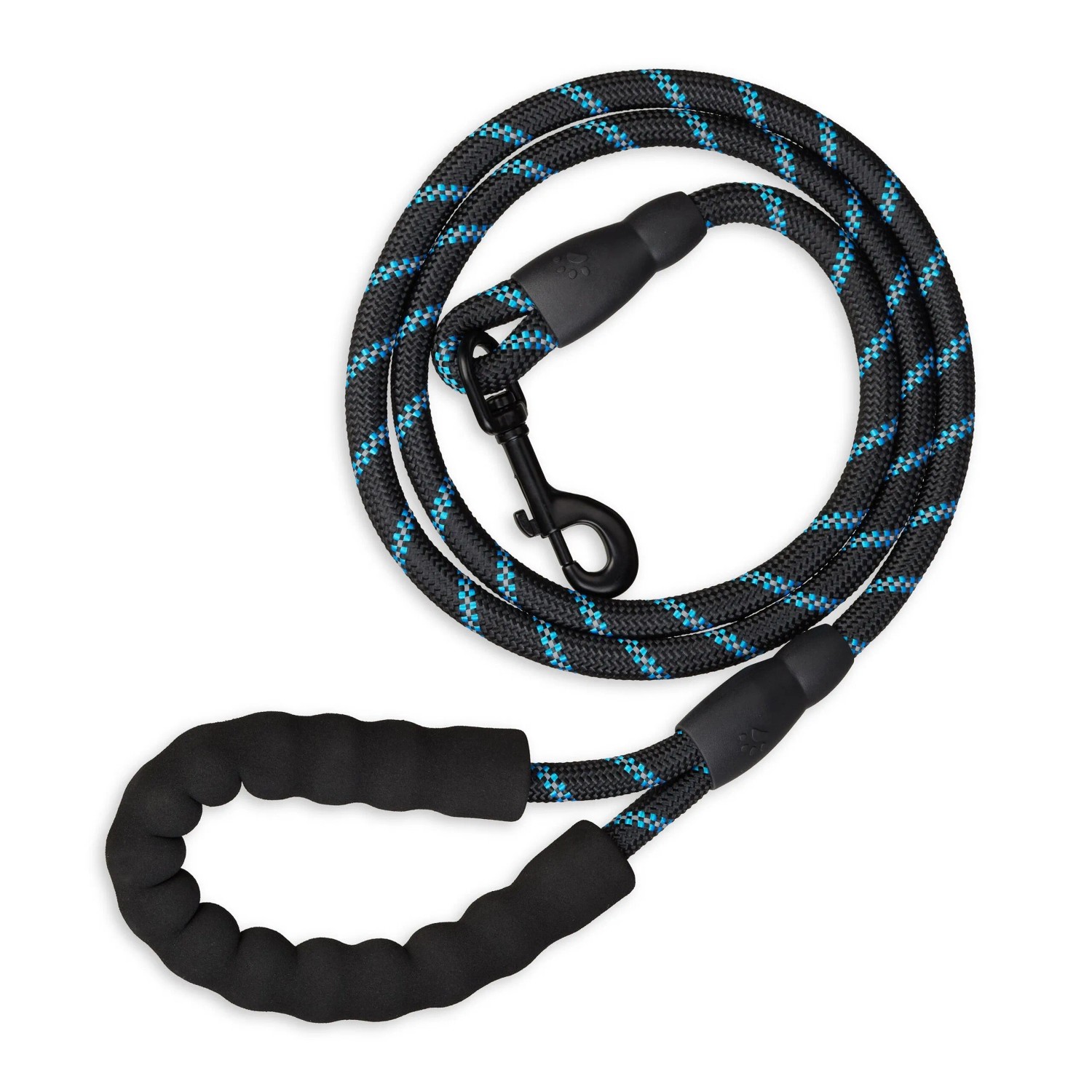 Relaxdays Hundeleine Nylon Schwarz Gepolstert Reflektierend 150 cm