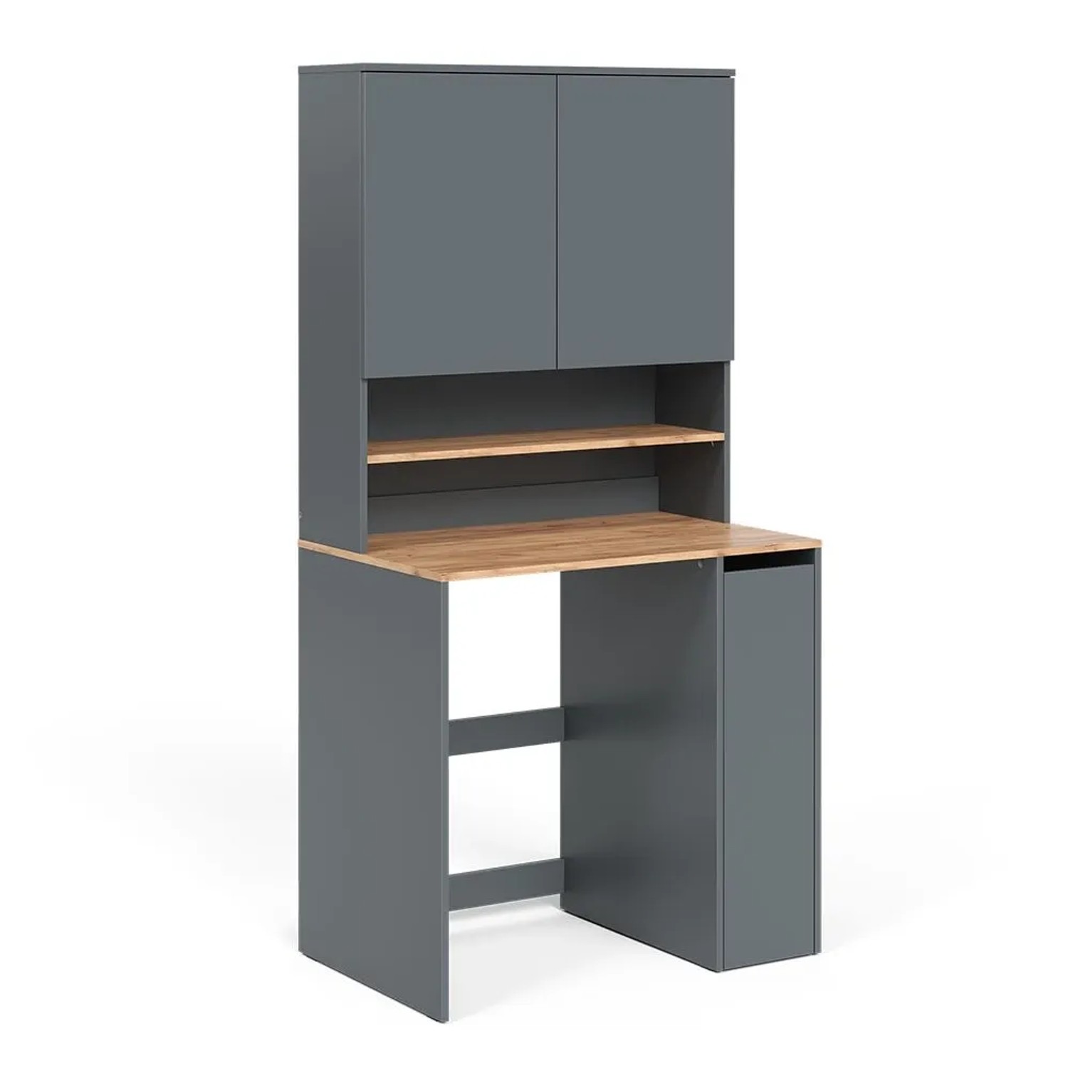 Vicco Waschmaschinenschrank Viktor Anthrazit Goldkraft Eiche 94 x 88 2 Teile mit Regal Art Nr 56188