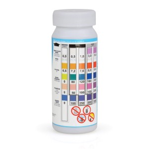 Bayzid Pool Teststreifen 5in1, 50 Stück zur Poolwasseranalyse.