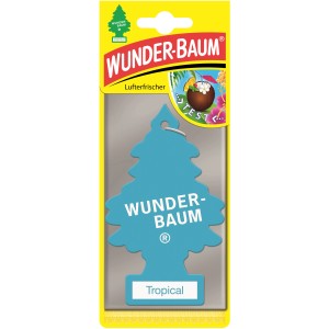 Wunderbaum Tropical Lufterfrischer für Auto, türkis, tropischer Duft.