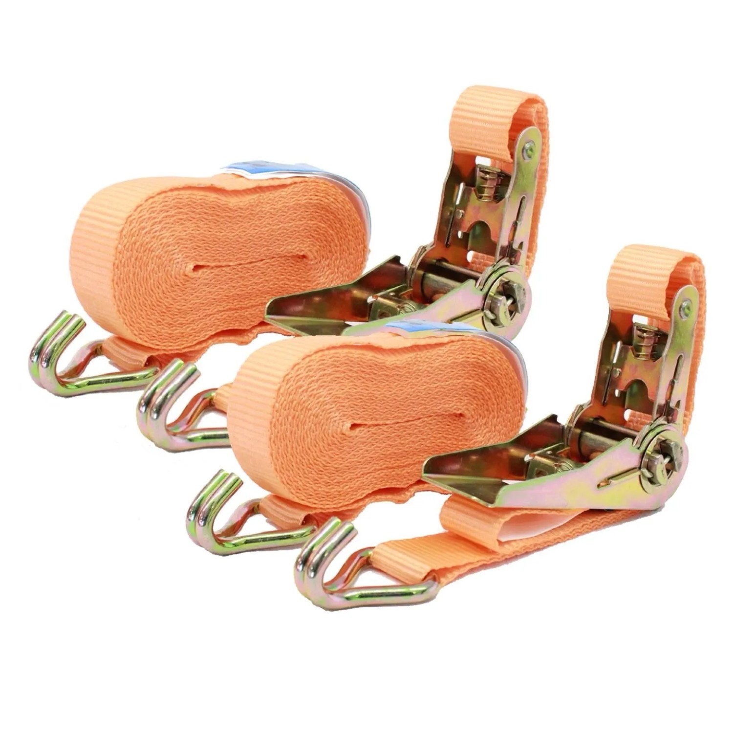 TRUTZHOLM 2x Profi Ratschen Spanngurt 2 Teilig 6m 0,8t 800kg TÜV GS Orange