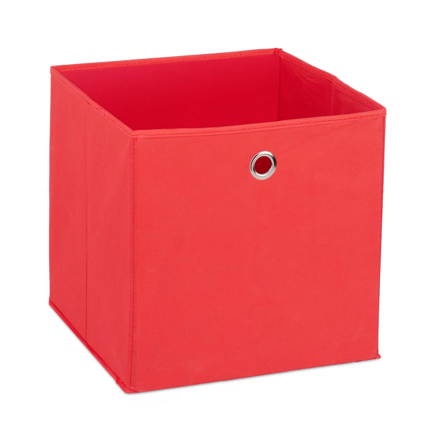 Relaxdays Aufbewahrungsbox im 2er Set Stoff Rot Faltbar 30 cm x 30 cm x 30 cm 650 g