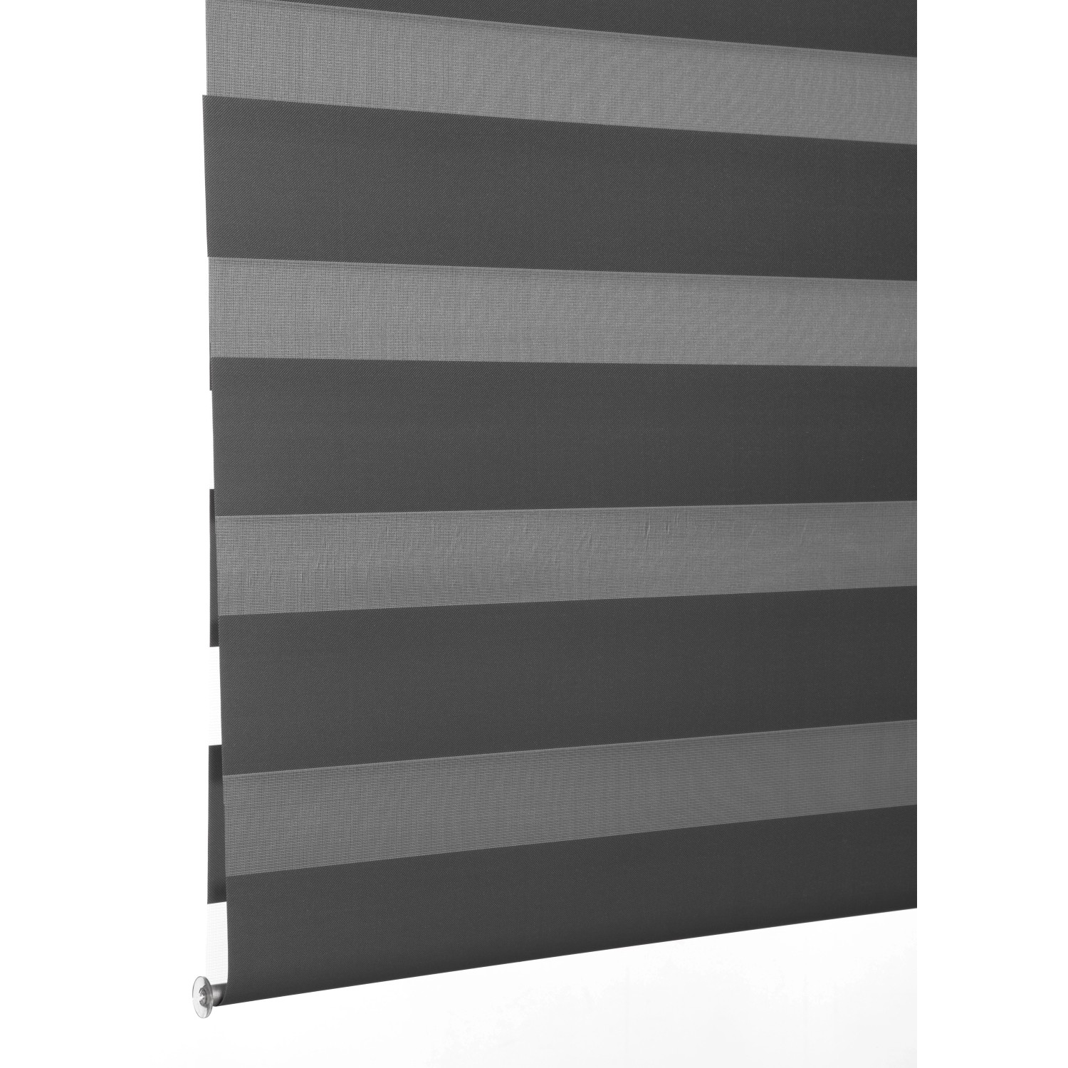 Graues Schöner Wohnen Doppelrollo Tilda, 45x150 cm, für variable Lichtdosierung.