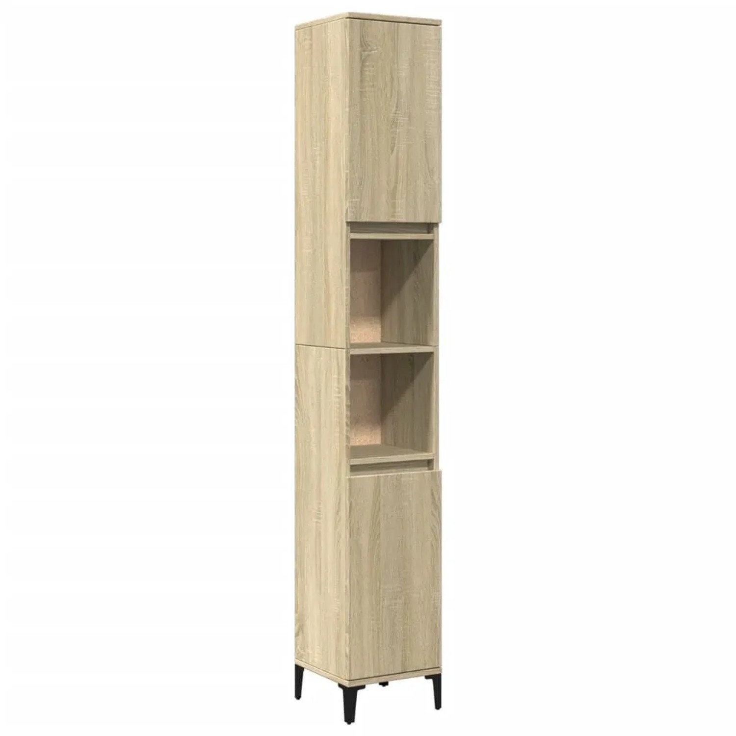 vidaXL Badschrank Sonoma-Eiche 30x30x190 cm Holzwerkstoff 847388