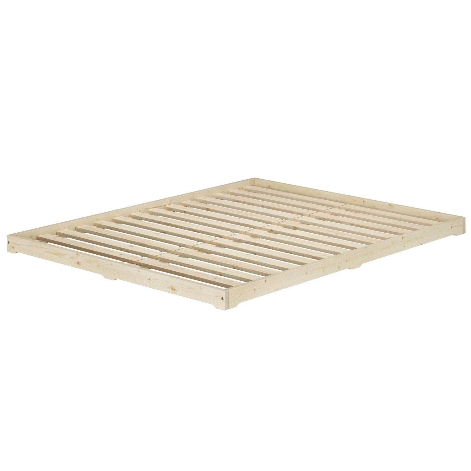 Erst-Holz Niedrigbett Unbehandeltes Holzbett Loftbett 160 x 200 cm Fichte Tanne Modell 47 Rollrost inkl.