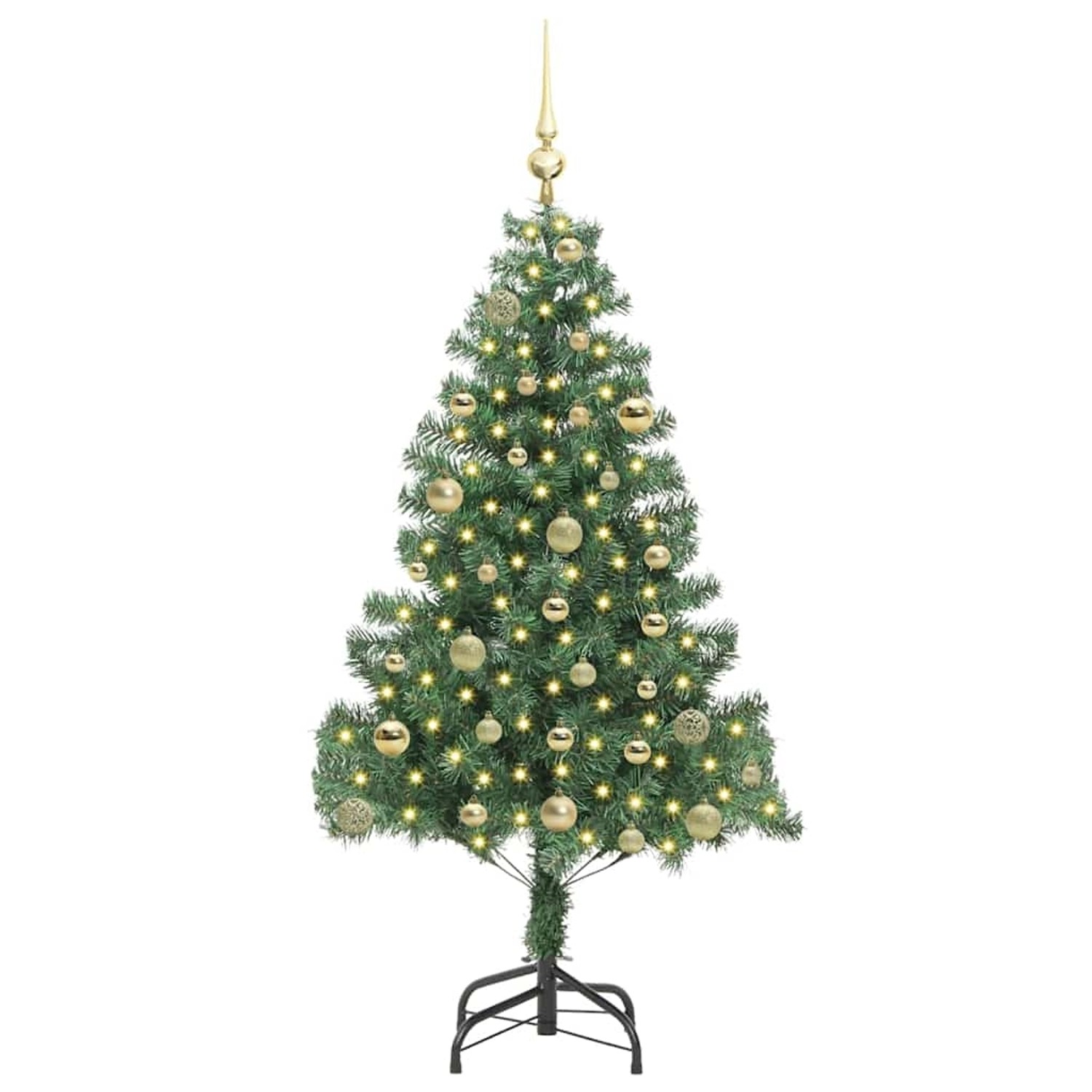 vidaXL Weihnachtsbaum mit 150 LEDs mit Ständer Grün 150 cm PVC 3396371