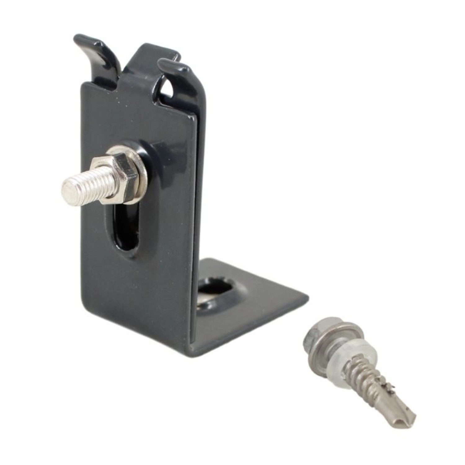 Galaflor Wandhalter für Doppelstabmatten 60x40mm Anthrazit günstig online kaufen