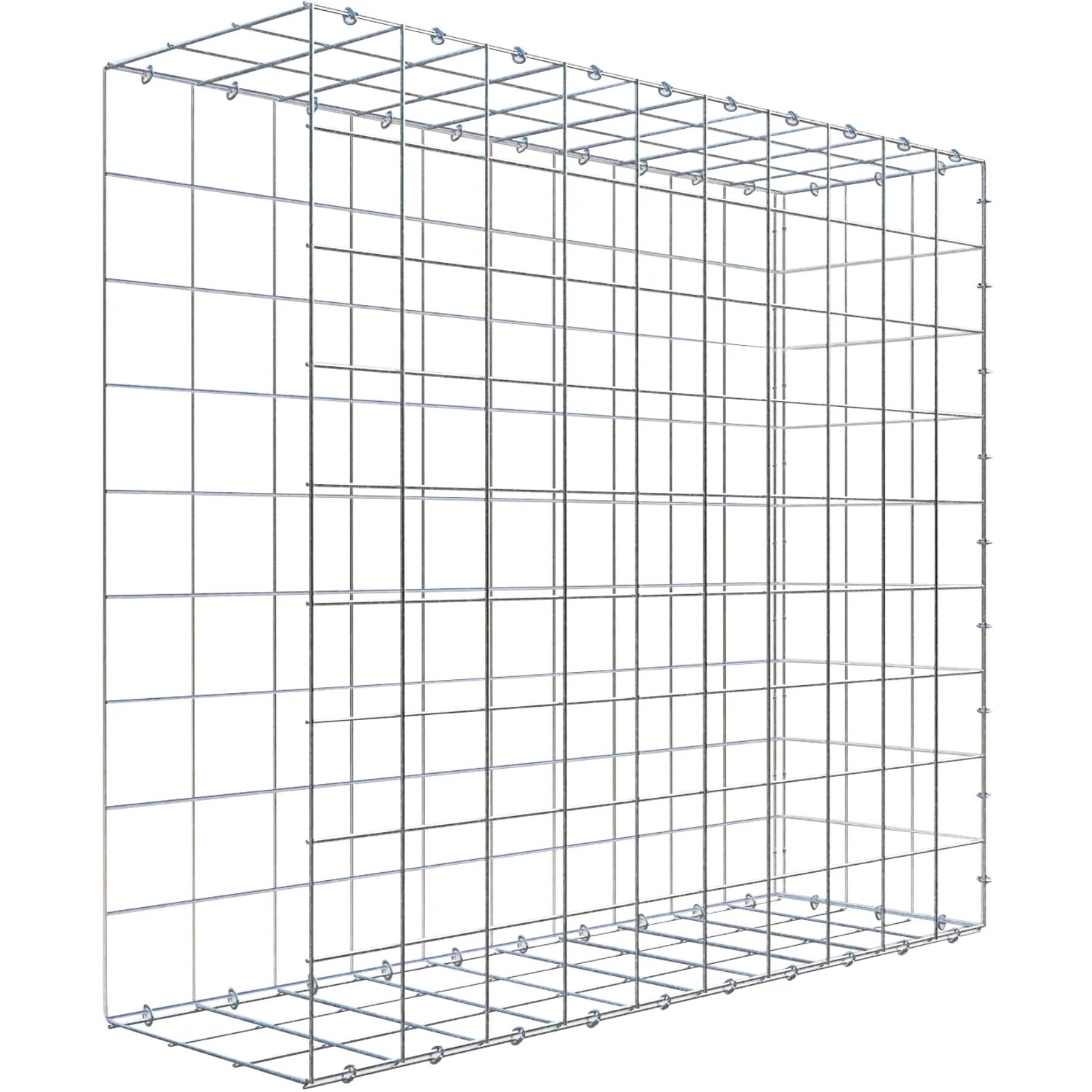 Gabiona C-Ring-Gabione-Anbaukorb Typ 2 90 x 100 x 30 cm Maschenw 10 x 10 cm